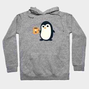 Penguin Coffee Business Man Hoodie